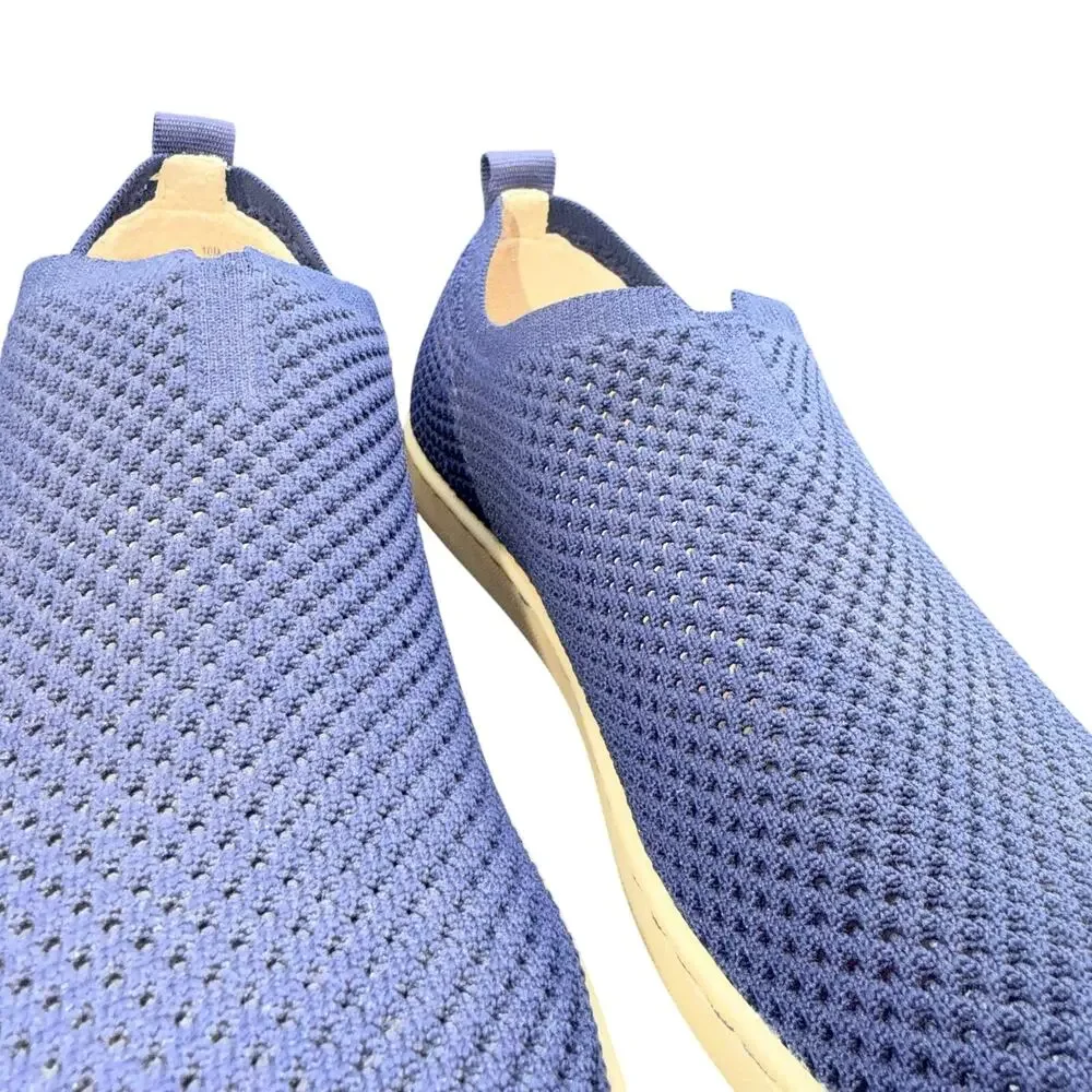 Born Knit Slip On Sneakers Navy Blue Comfort Walking Shoes Women’s 10M